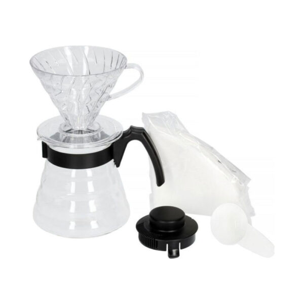 Hario V60 Coffee Dripper and Server Set, 02 Size – Pour-Over Coffee Dripper